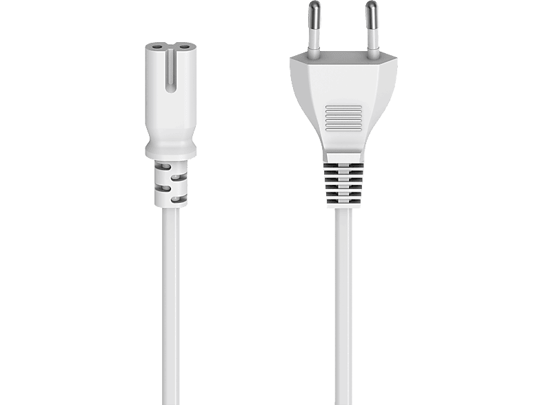Hama 223276 Netsnoer Met Euro-stekker 2-pins/c7 5m Wit afbeelding