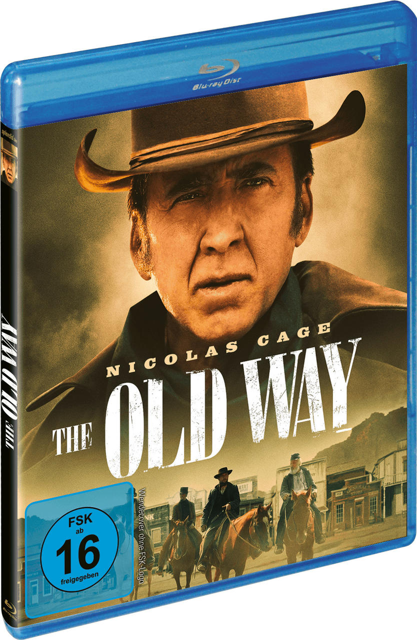 Blu-ray-Disc-Hülle mit Nicolas Cage auf dem Cover. Der Titel ist 'THE OLD WAY' in einer Western-Szene.