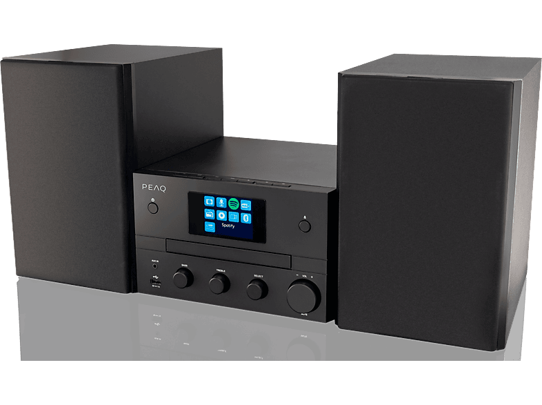 PEAQ PMS 400 Micro Hifi System mit DAB+/FM Tuner (Schwarz)