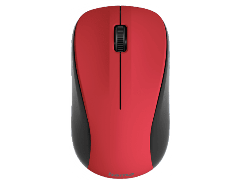 HAMA Maus MW-300 V2, Kabellos, USB-Empfänger, 1200dpi, Rot