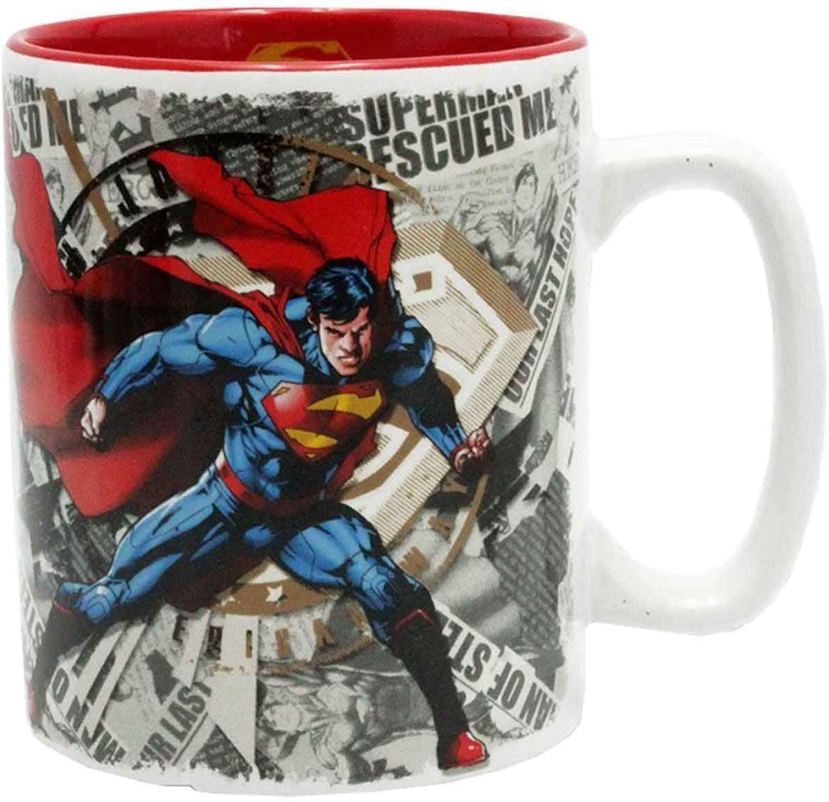 Pack Merchandising - Yamato Cofre Superman DC Comics, Taza + Llavero + 2 Chapas