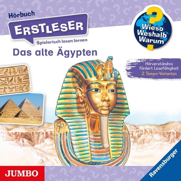 Buchcover mit einer Pharaonenmaske und Pyramiden. Deutscher Text.