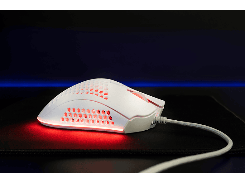 Thumbnail - ISY IGM-4500-WT Honeycomb RGB Gaming Maus, Weiß