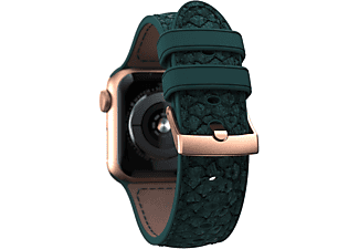 NJORD 620351 Zalmleder band voor Apple Watch 44mm Groen