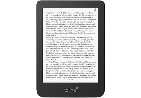 TOLINO eBook Reader shine 4, Schwarz/Blau