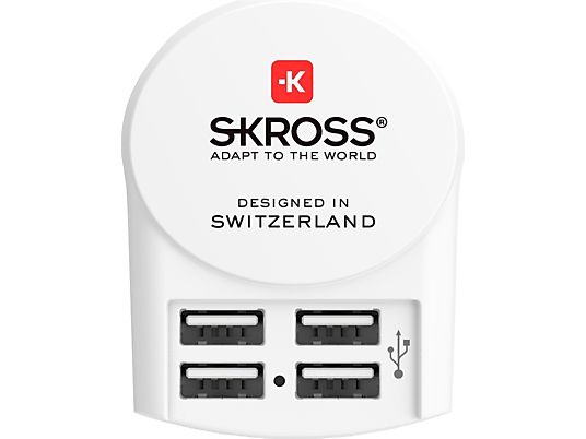 SKROSS Pro+ - Adaptateur de voyage (Blanc)
