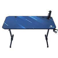 ACER Predator Essential Gaming Tisch, Z-Form, RGB LED, 150kg Belastbarkeit, Schwarz/Blau