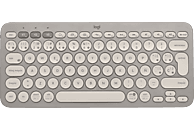 Teclado inalámbrico - Logitech K380, Bluetooth® 3.0, Hasta 10 m, QWERTY, Multidispositivo, Arena
