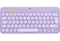 Teclado inalámbrico - Logitech K380, Bluetooth® 3.0, Hasta 10 m, QWERTY, Multidispositivo, Lavanda