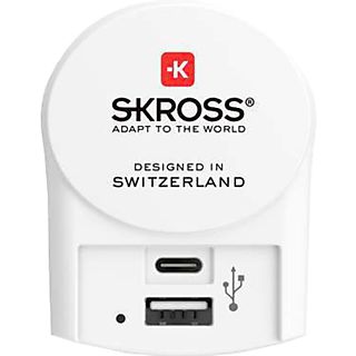 SKROSS Pro+ - Reiseadapter (Weiss)