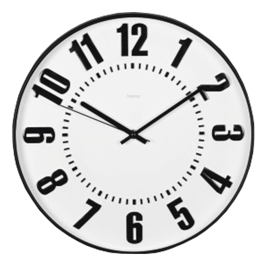 HAMA Black Digits Wanduhr (Weiss/Schwarz) MediaMarkt