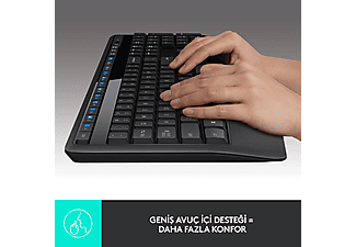 LOGITECH MK345 Kablosuz Türkçe Q Klavye Mouse Seti - Siyah_3