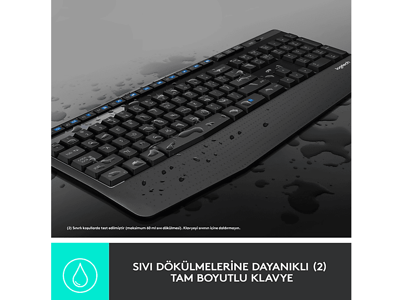 LOGITECH MK345 Kablosuz Türkçe Q Klavye Mouse Seti - Siyah_4