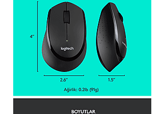 LOGITECH MK345 Kablosuz Türkçe Q Klavye Mouse Seti - Siyah_9