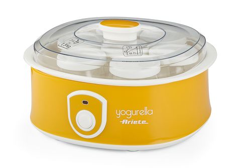 Yogurtera  Ariete Yogurella 617, 7 vasos de cristal, 20W, Preparación en  12 horas, Amarillo