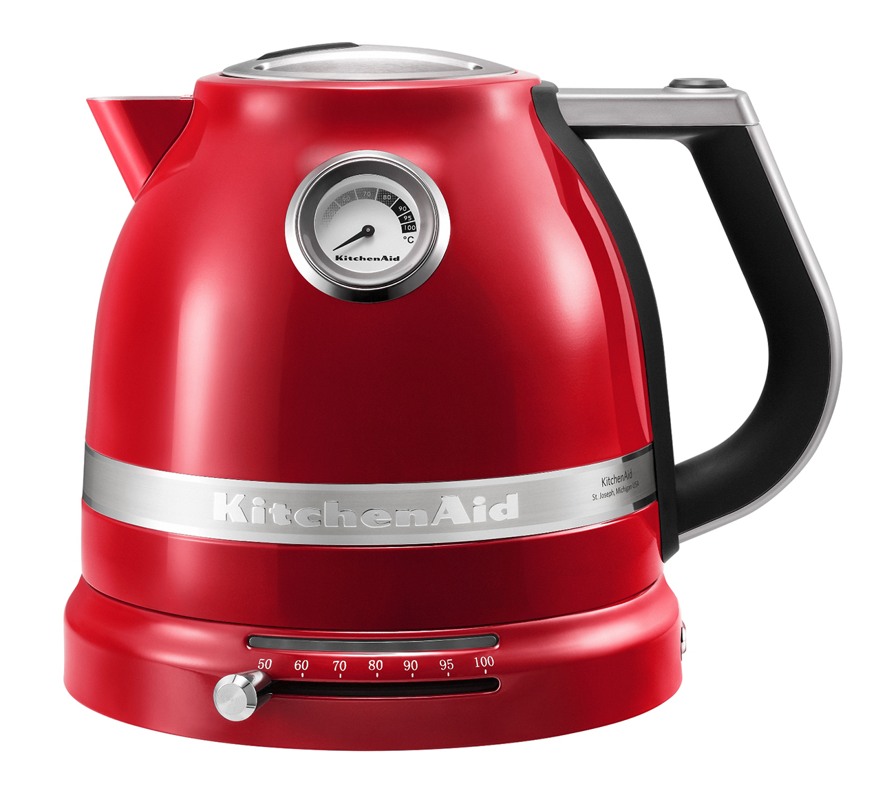 Hervidor de agua - Kitchen Aid 5KEK1522EER Potencia de 2400W, Capacidad 1.5L, Rojo