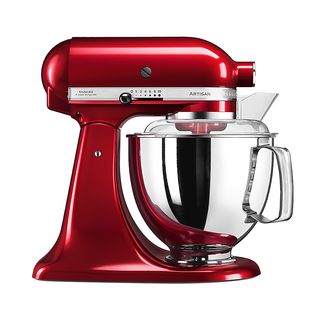 Robot amasador - Kitchen Aid Artisan, 300 W, 4.8 L, Rojo