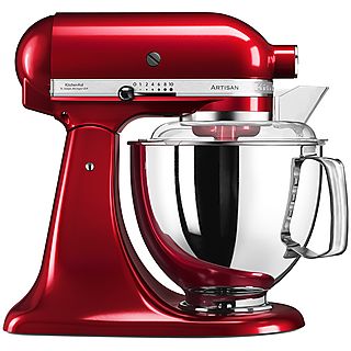 Robot amasador - Kitchen Aid Artisan, 300 W, 4.8 L, Rojo