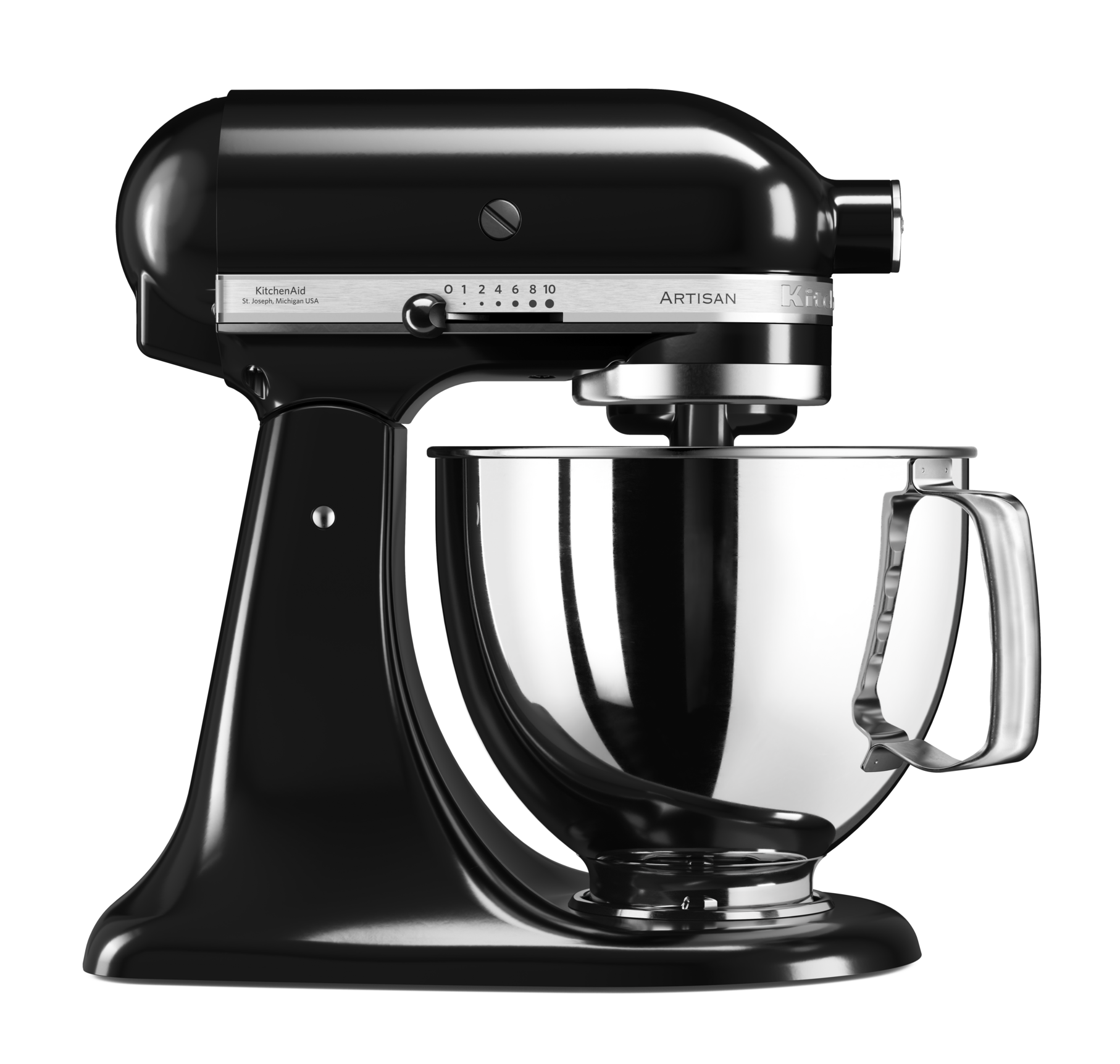 Robot amasador - Kitchen-Aid 5KSM125EOB, 300W, 4.8L, Negro