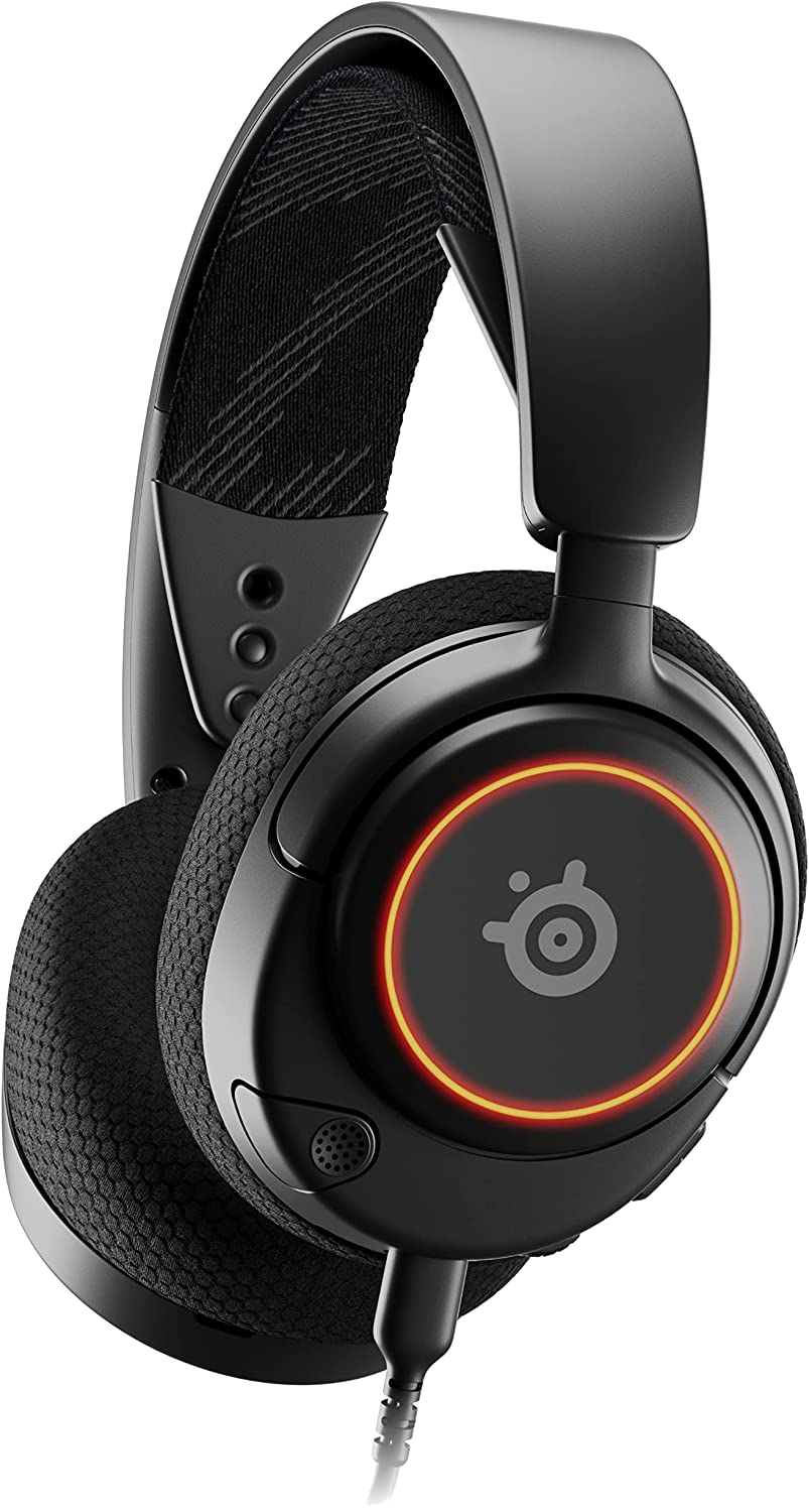 Auriculares gaming - Steel Series Arctis Nova 3, Controladores Hi-Fi, Luces RGB, Negro