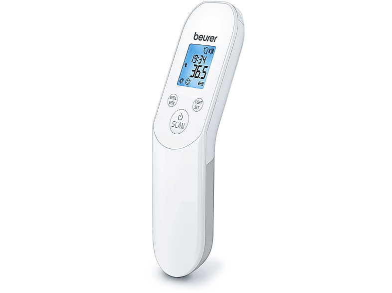 Termómetro - Beurer FT 85, Infrarrojos, 60 memorias, Pantalla LCD, Blanco