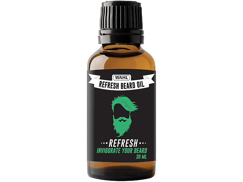Aceite para la barba - WAHL 3999.0460 Refrescante, 0.03 l, Con aromas de menta fresca, eucalipto y árbol té