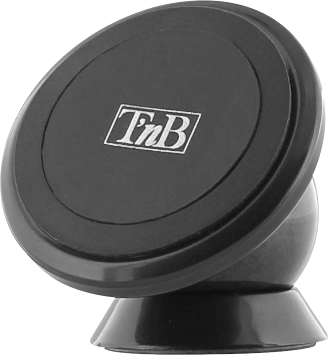 Support de voiture magnétique noir avec un logo TNB.