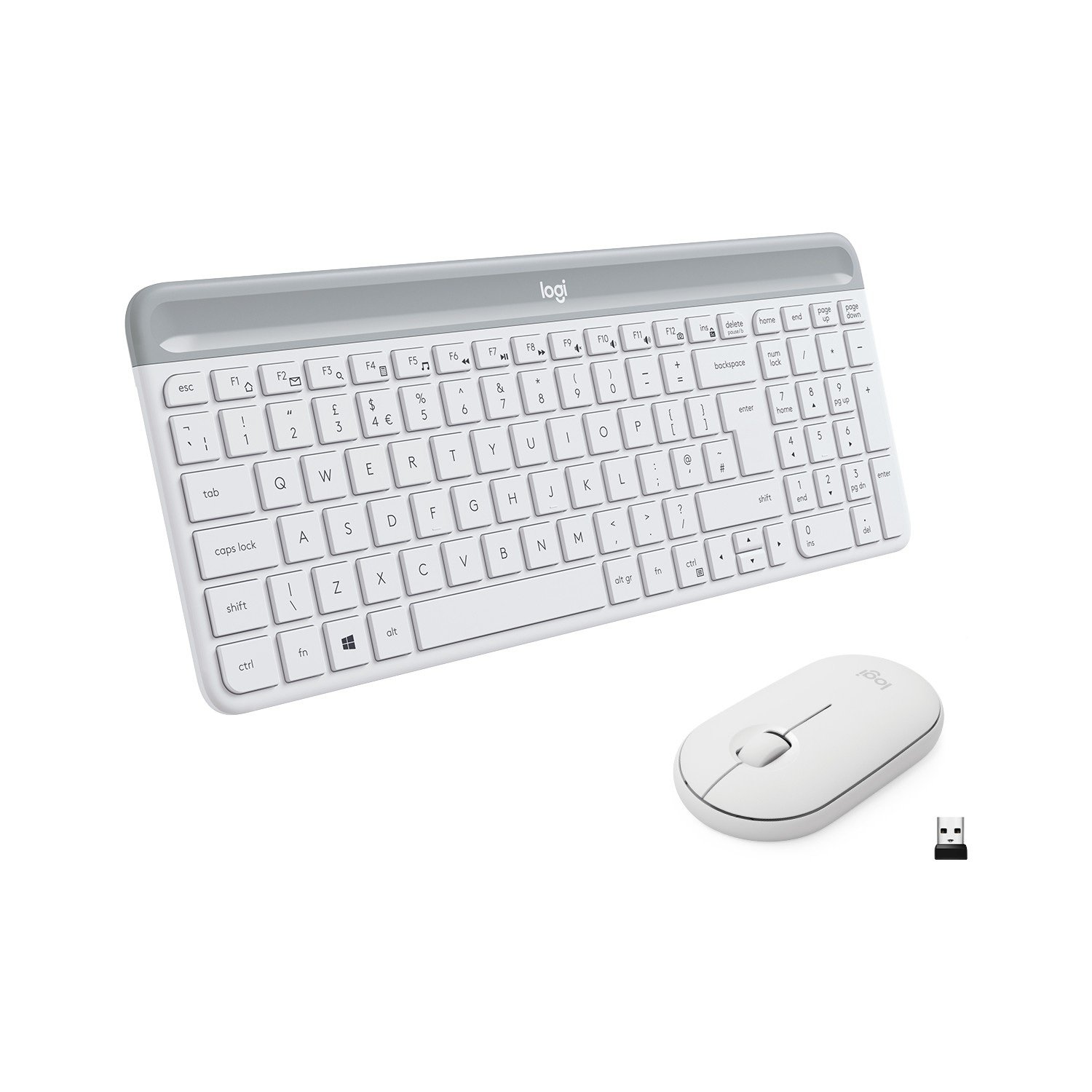 MK470 Kablosuz İnce Türkçe Q Klavye Mouse Seti - Beyaz