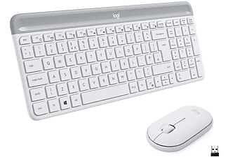 LOGITECH MK470 Kablosuz İnce Türkçe Q Klavye Mouse Seti - Beyaz