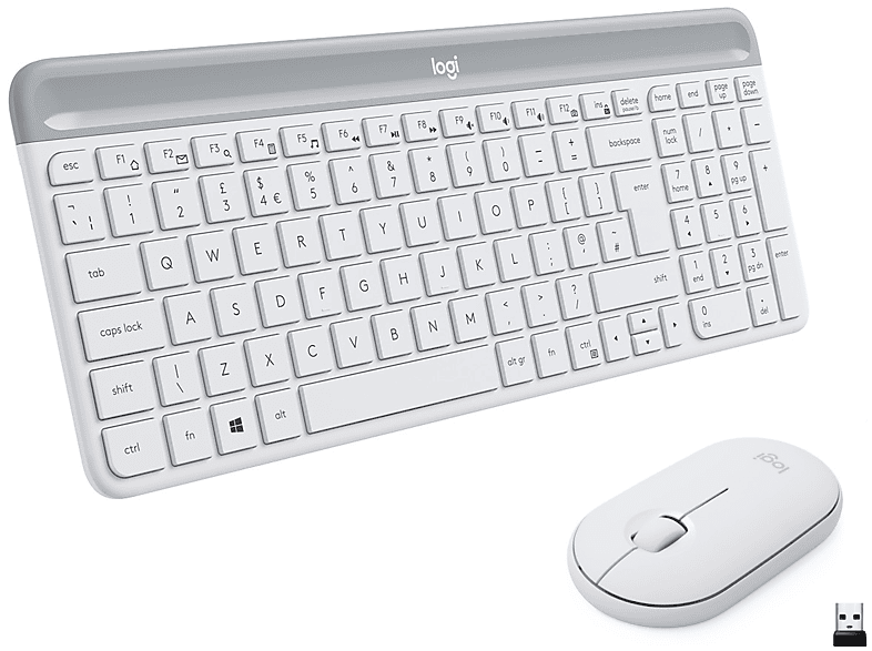 LOGITECH MK470 Kablosuz İnce Türkçe Q Klavye Mouse Seti - Beyaz_0