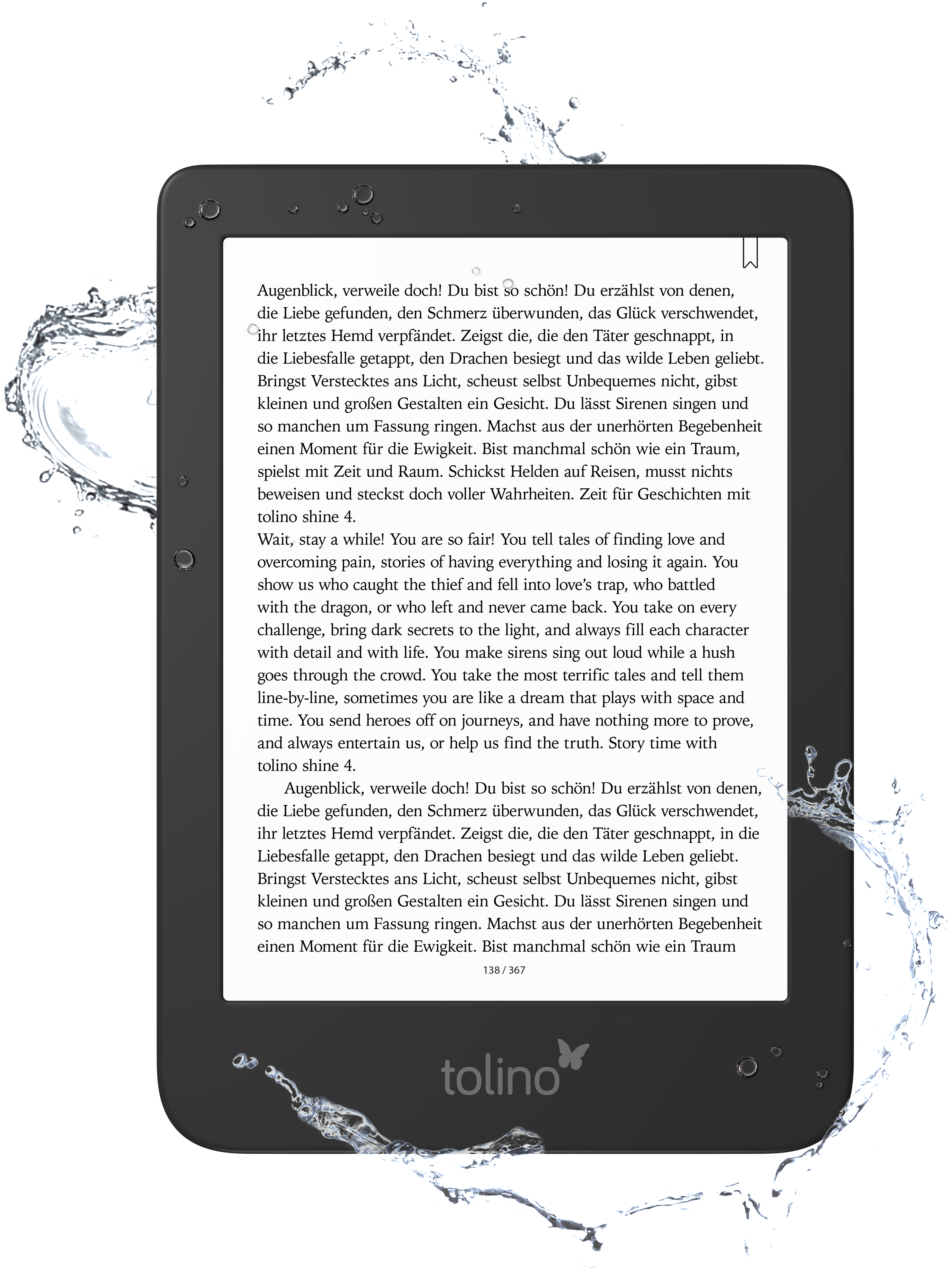TOLINO shine e-Book GB Reader 4 Schwarz 16