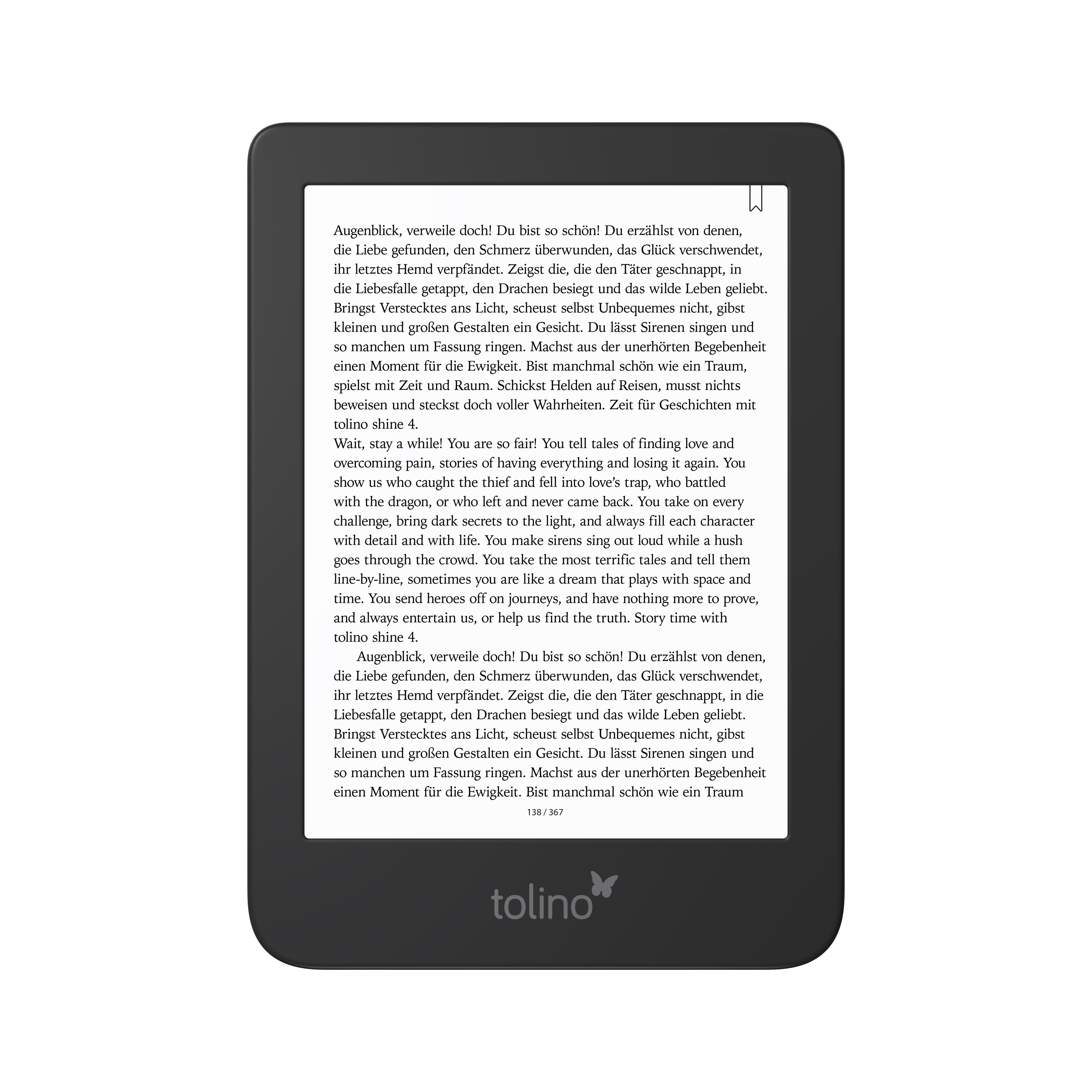 TOLINO Reader shine Schwarz 4 16 e-Book GB