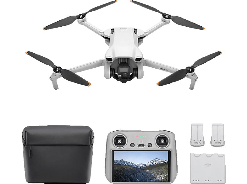 DJI Mini 3 Fly More Combo & RCEU Drohne, Grau/Weiß