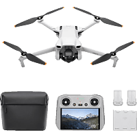 DJI Mini 3 Fly More Combo & DJI RC Drohne, Grau/Weiß