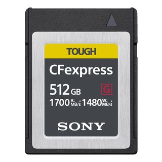 SONY TOUGH CEB-G512 - CFexpress Type B-Speicherkarte  (512 GB, 1.700 MB/s, Schwarz)