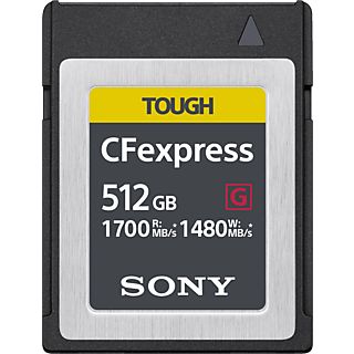 SONY TOUGH CEB-G512 - Scheda di memoria CFexpress di tipo B  (512 GB, 1.700 MB/s, Nero)
