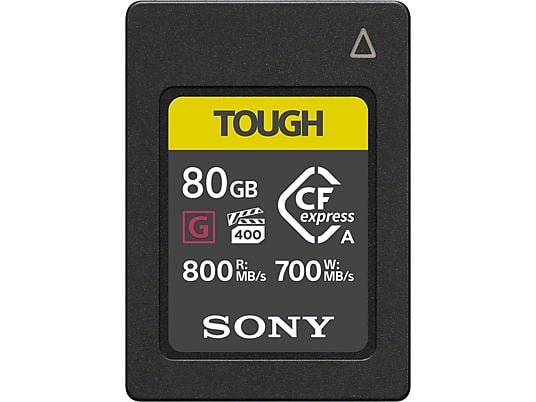 SONY TOUGH CEA-G80T - Carte mémoire CFexpress Type A  (80 GB, 800 MB/s, Noir)
