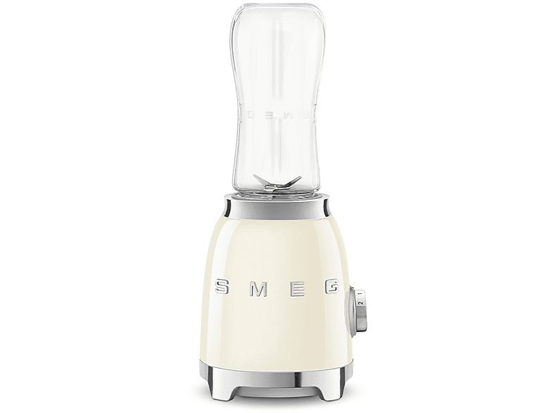 FRULLATORE SMEG PBF01CREU, Potenza 300 W, Caraffa da 0.6 l, 2 velocità, Tritan Renew senza BPA, Doppia lama in acciaio inox, panna