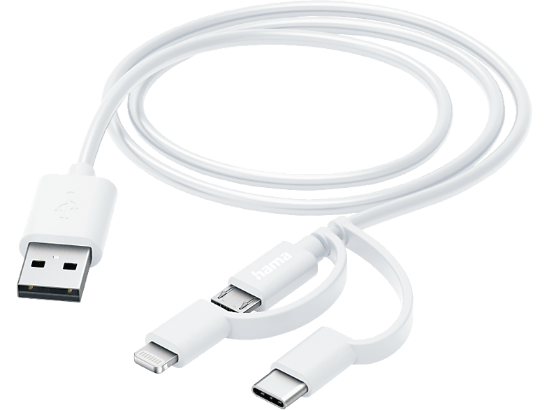 Hama Usb-kabel 3-in-1 Microusb / Lightning Usb-c 1 M Witt (201535)