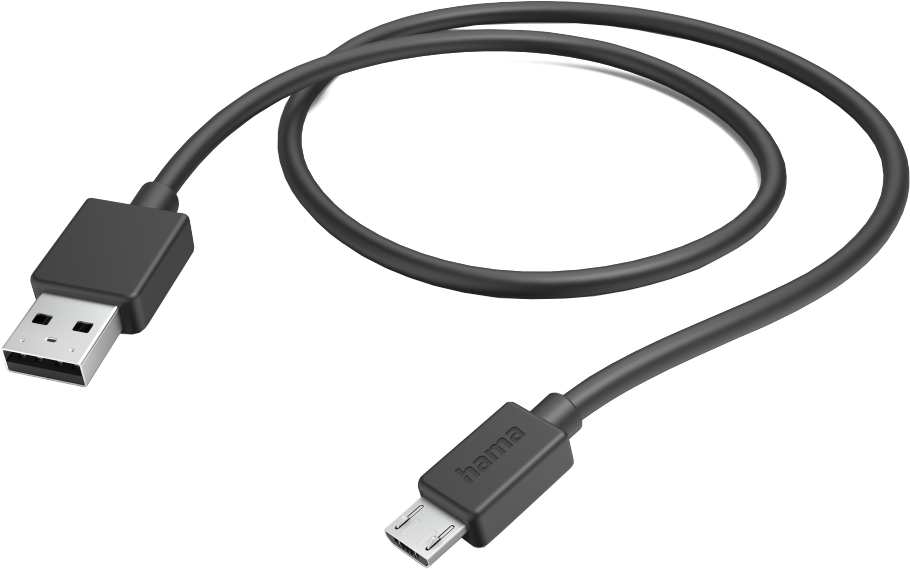 HAMA USB 2.0 - microUSB kabel 1 m Zwart (201584)
