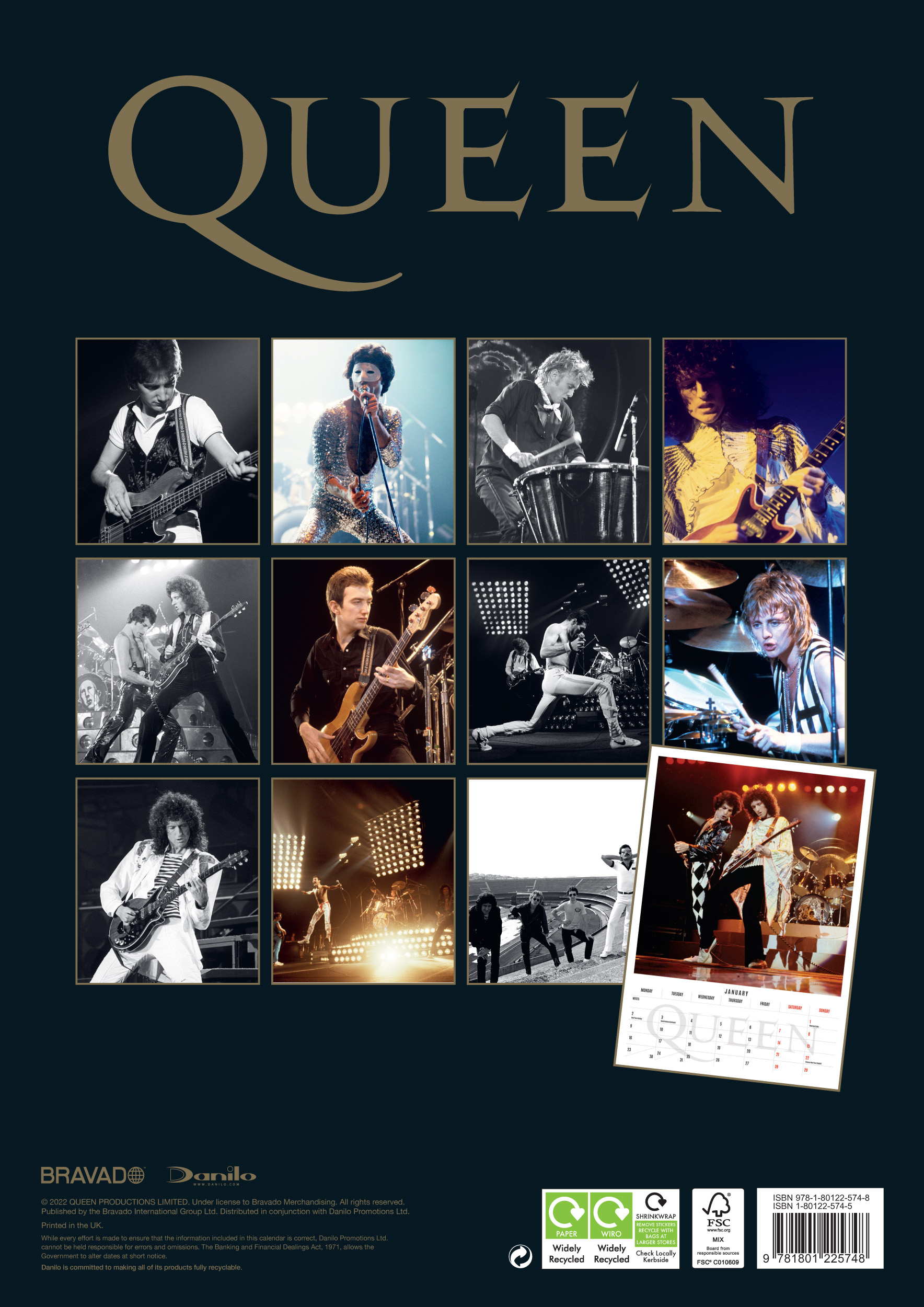 Queen - Official 2023 Calendar - A3-as naptár