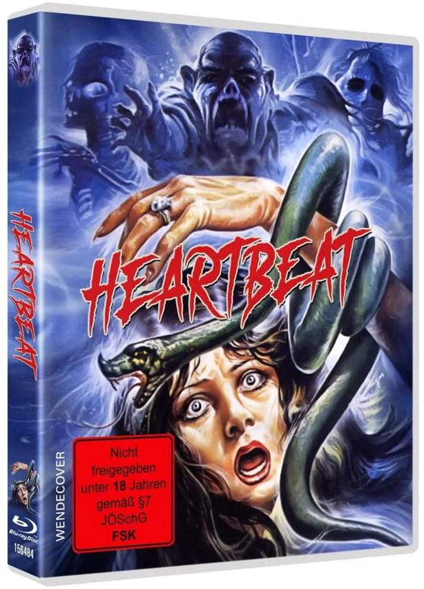 DVD-Hülle für einen Horrorfilm mit einem Bild des Gesichts einer Frau mit einer Schlange um den Hals.