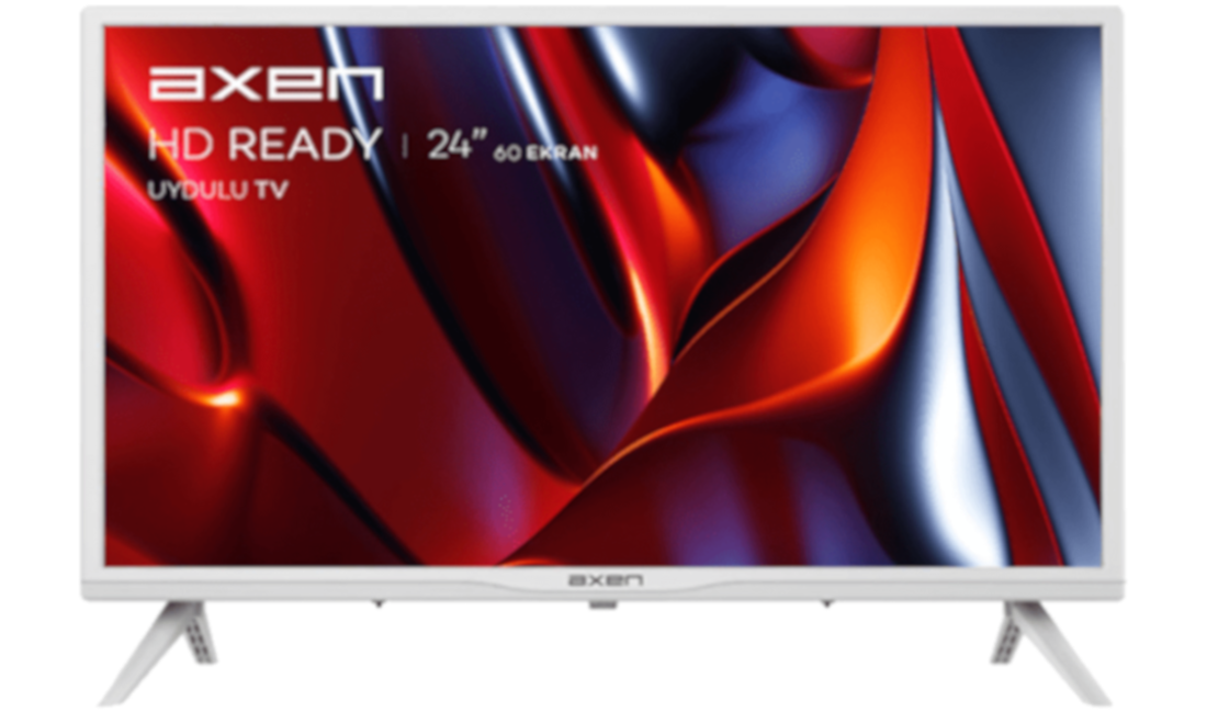 AX24LEDE09-B 24 inç 60 Ekran Uydu Alıcılı HD-ready LED TV Beyaz