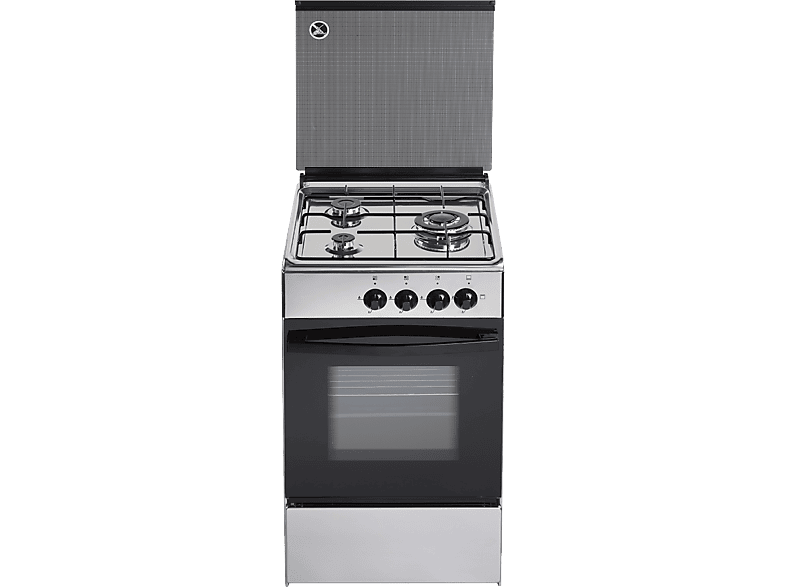 Jocel JFG3 007599, Gas butano, 3 quemadores, Horno de butano 54 l, Inox