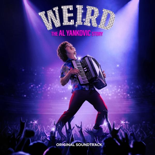 Affiche du film Weird : The Al Yankovic Story. Al Yankovic joue de l'accordéon. Le fond montre une foule en concert.