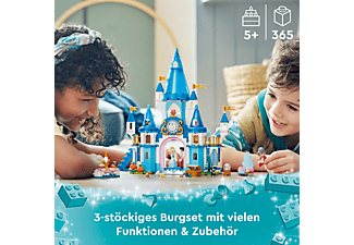 LEGO Disney Princess 43206 Cinderellas Schloss Bausatz, Mehrfarbig