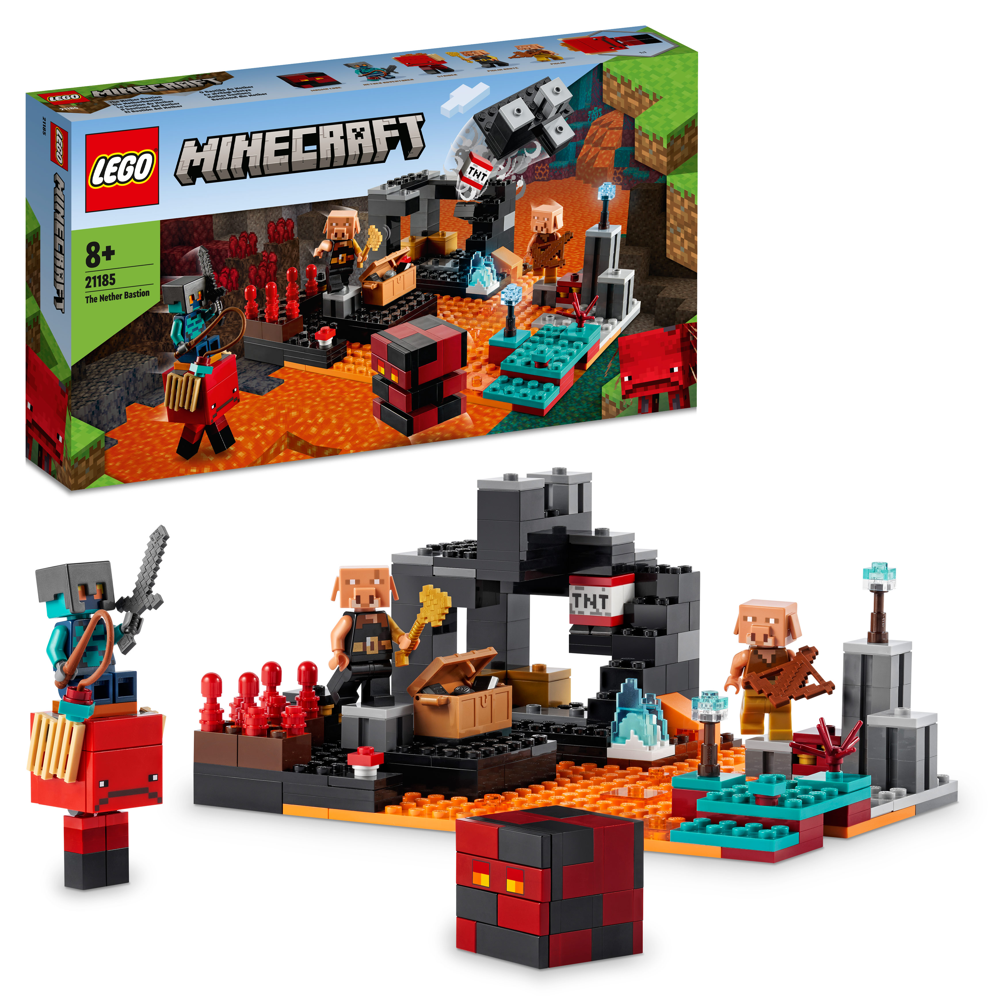 LEGO Minecraft 21185 Die Netherbastion Bausatz, Mehrfarbig