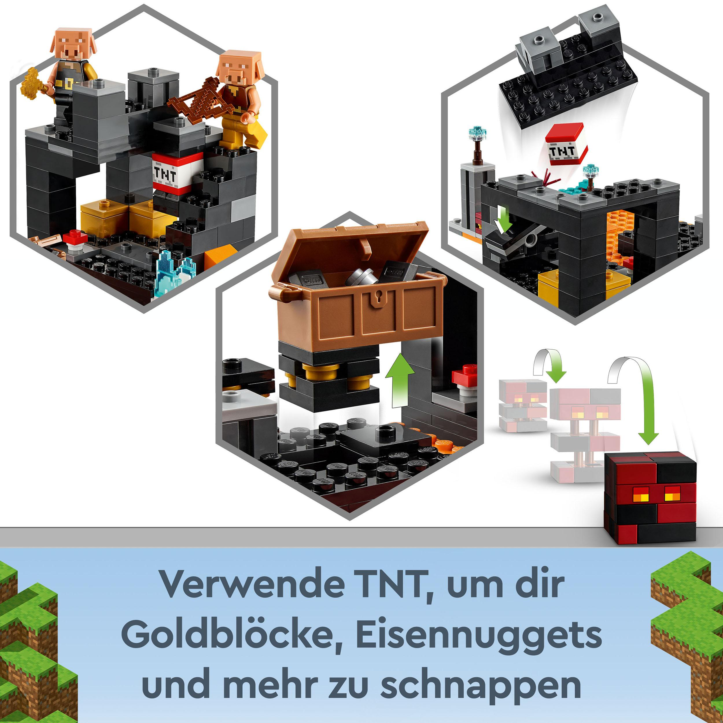 LEGO Minecraft 21185 Die Netherbastion Bausatz, Mehrfarbig