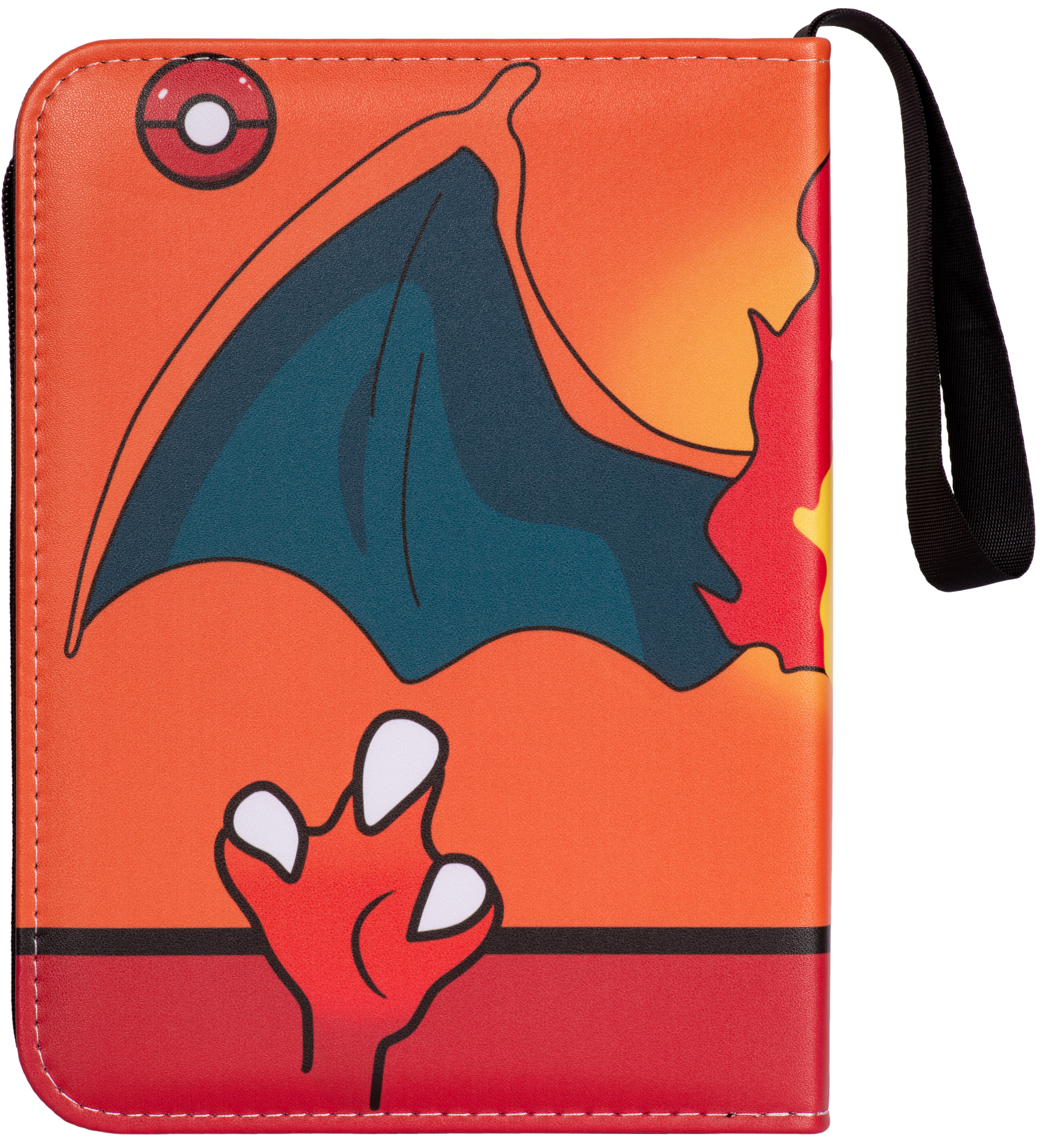 Pokemon-Kartenhalter mit Glurak auf dem Cover.