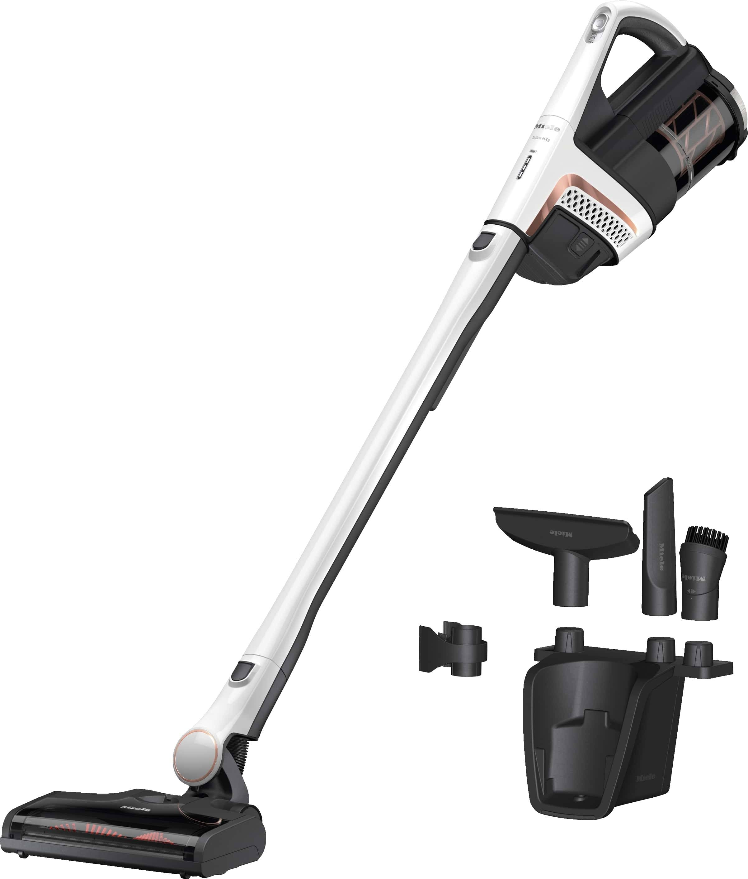 Aspirador escoba - Miele Triflex HX2, 3 en 1, 272 W, 60 min, Blanco loto